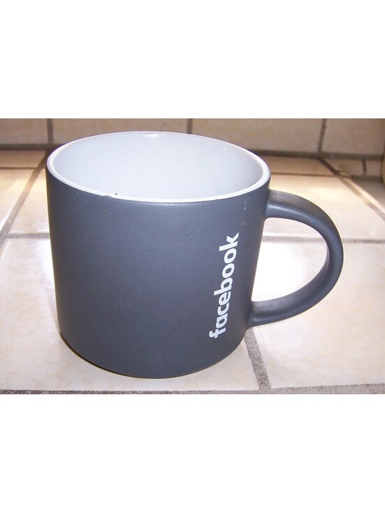 Facebook Employee Swag Corporate Matte Gray Ceramic Coffee Mug
